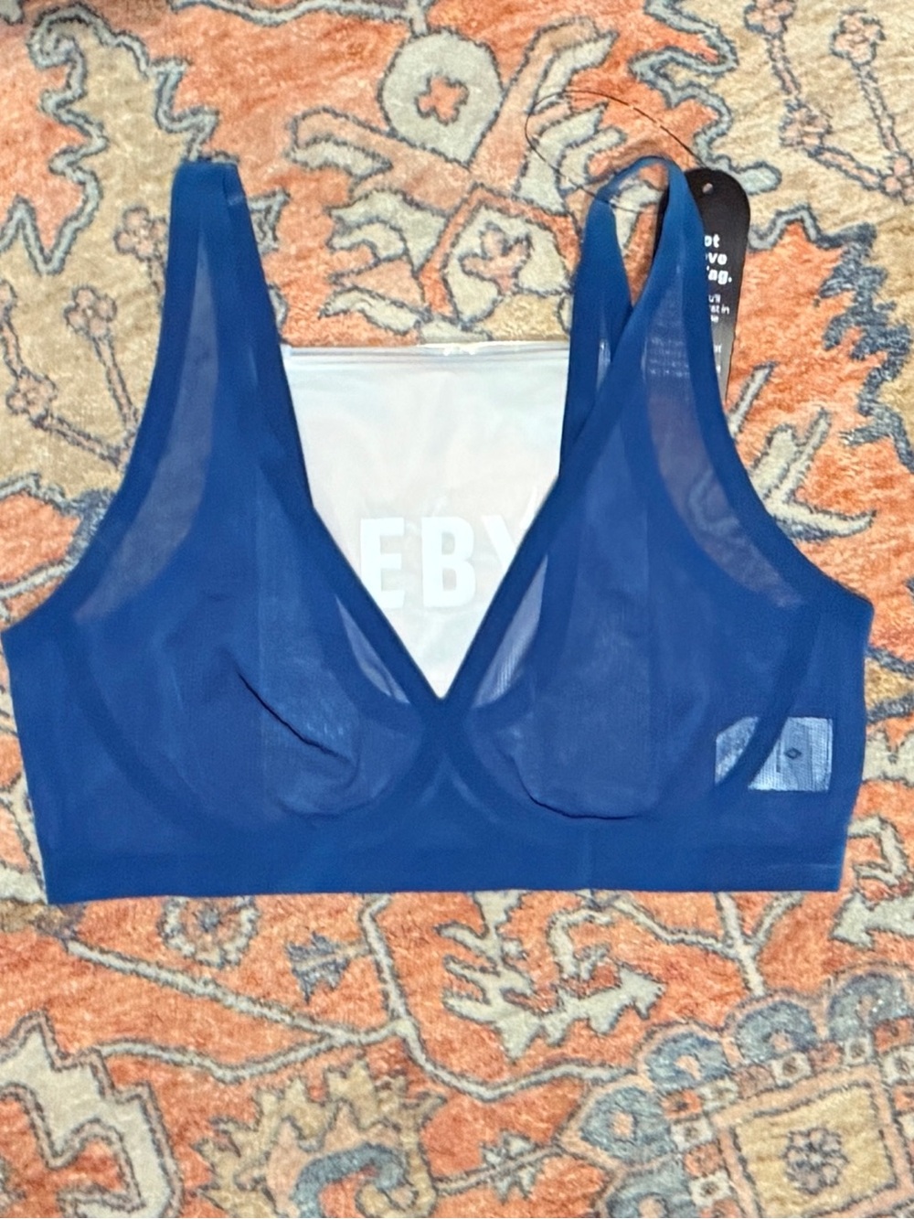 Sheer Mesh Blue Opal Bralette - EBY